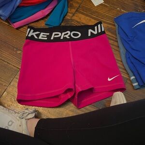 Nike Pro Fuchsia Training Shorts